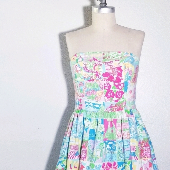 LILLY PULITZER Lottie State of Mind Patchwork Dres - Picture 6 of 12